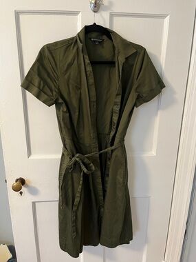 Brooks Brothers Olive Green Shirt Dress